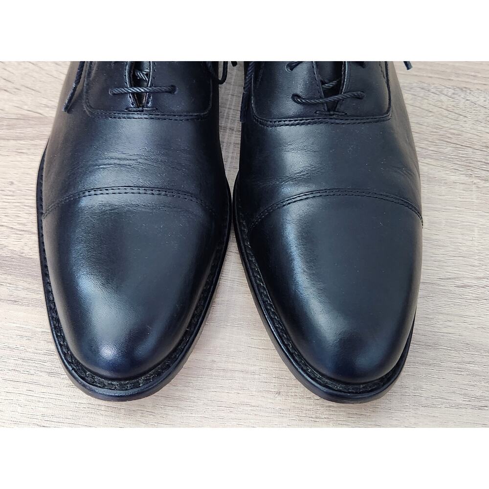 Timberland Men's 8 Black Leather Dress Suit Shoes Cap Toe Oxford Lace Up Tuxedo - Picture 7 of 12